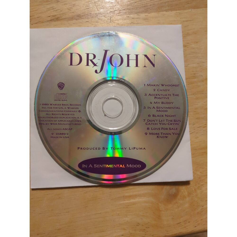 Dr. John, In A Sentimental Mood CD, Album, Warner Bros Records Disc Only